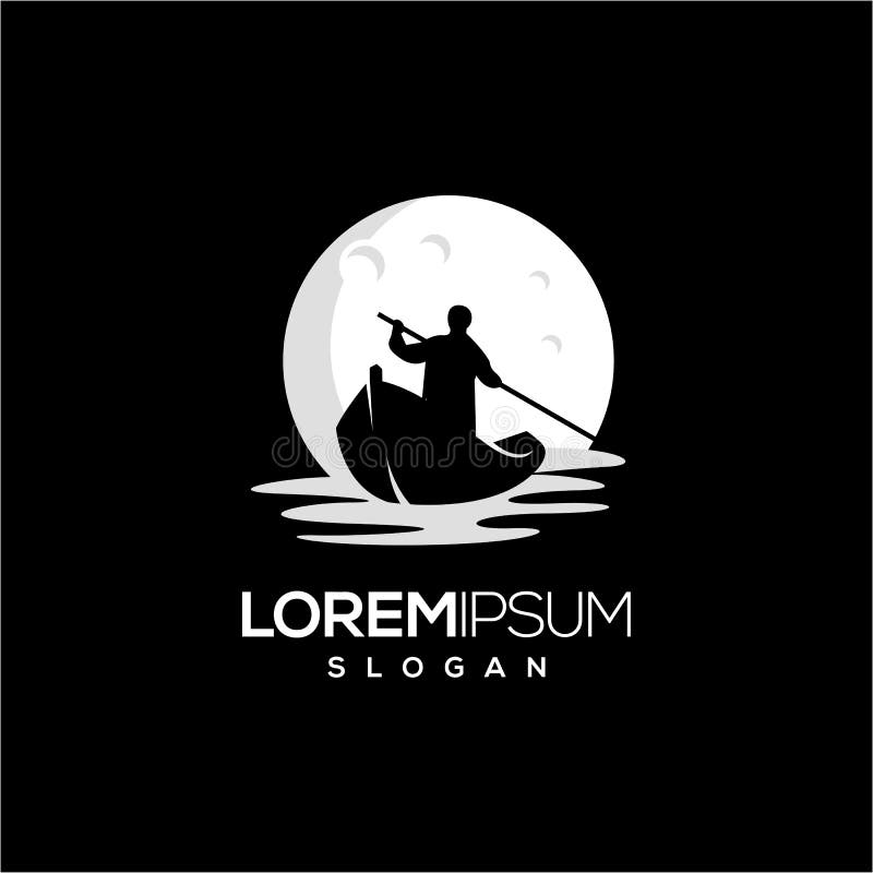 Hombre en el diseño del logotipo del mar, vector, ejemplo ilustración del vector Hombre en el diseño del logotipo del mar, vector, ejemplo ilustración del vector