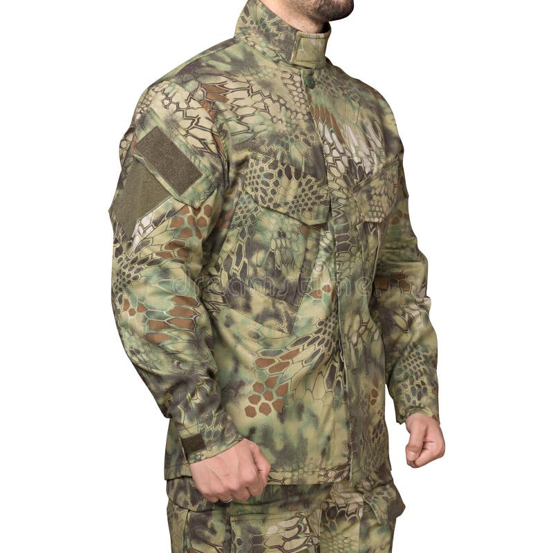 Hombre En El Uniforme Militar, Camuflaje Imagen de archivo