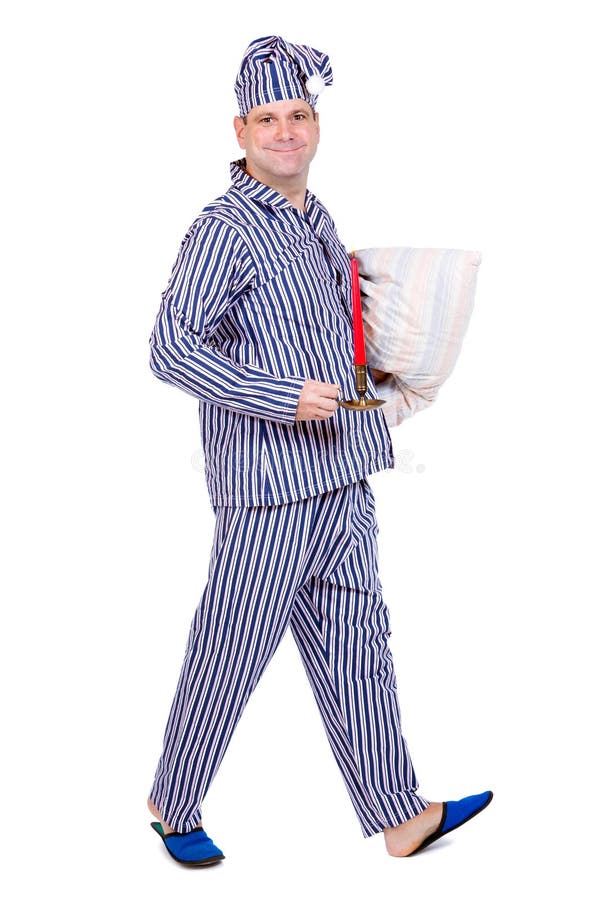 Periodo perioperatorio techo Dialecto Hombre feliz en pijamas imagen de archivo. Imagen de casquillo - 63641091