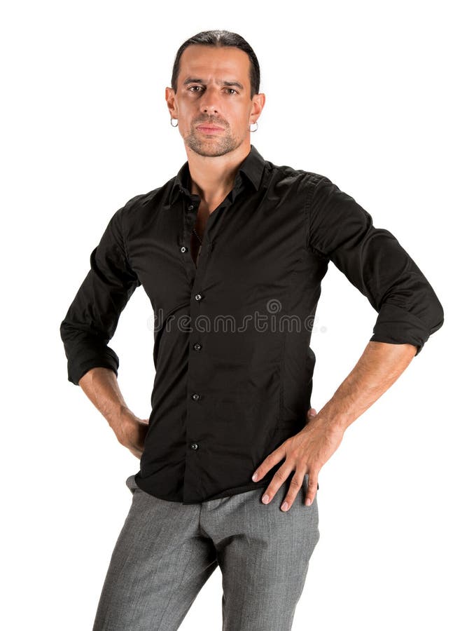 Hombre Hermoso Joven En Camisa Negra Imagen de archivo - Imagen de camisa,  atractivo: 33304227