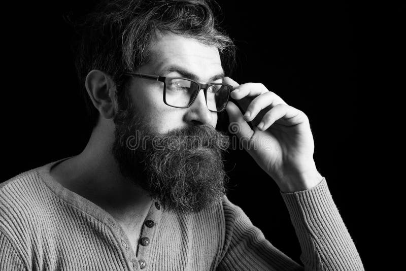 Hombre Hipster En Gafas Foto archivo - Imagen de estudio, primer: 170237682