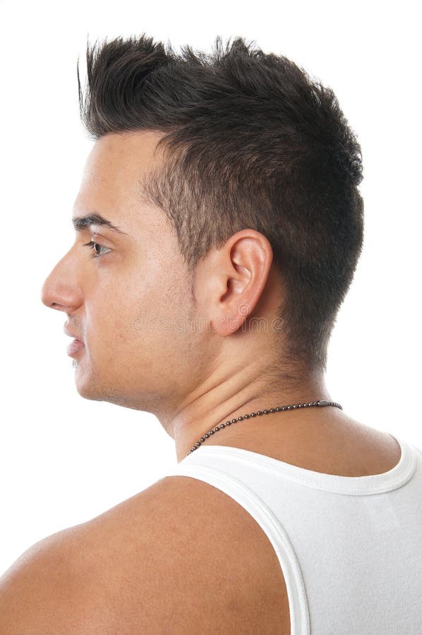 Hombre joven con el pelo de punta foto de archivo libre de regalías