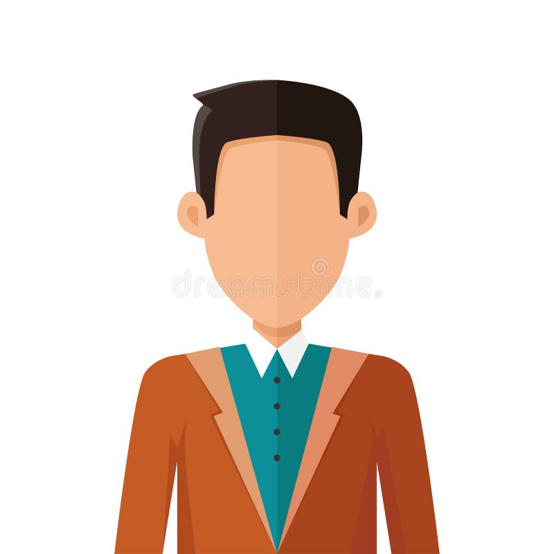 Hombre joven elegante Avatar o Userpic en diseño plano libre illustration Hombre joven elegante Avatar o Userpic en diseño plano libre illustration