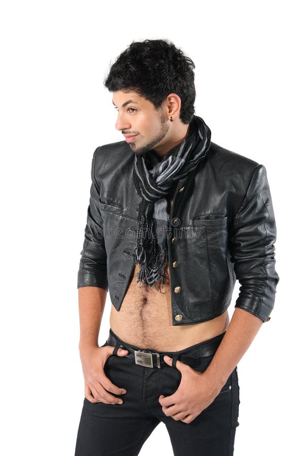 chaqueta de cuero negra hombre