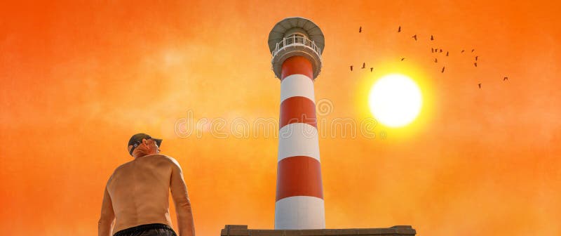 Hombre que sufre de calor que calienta el día de verano en ola de calor foto de archivo libre de regalías