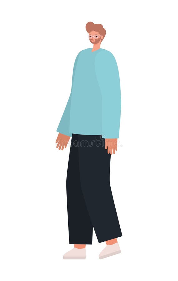 mal humor Reclamación Planificado Hombre Vestido Con Camisa Azul Cielo Y Pantalones Negros Ilustración del  Vector - Ilustración de bueno, joven: 201931768