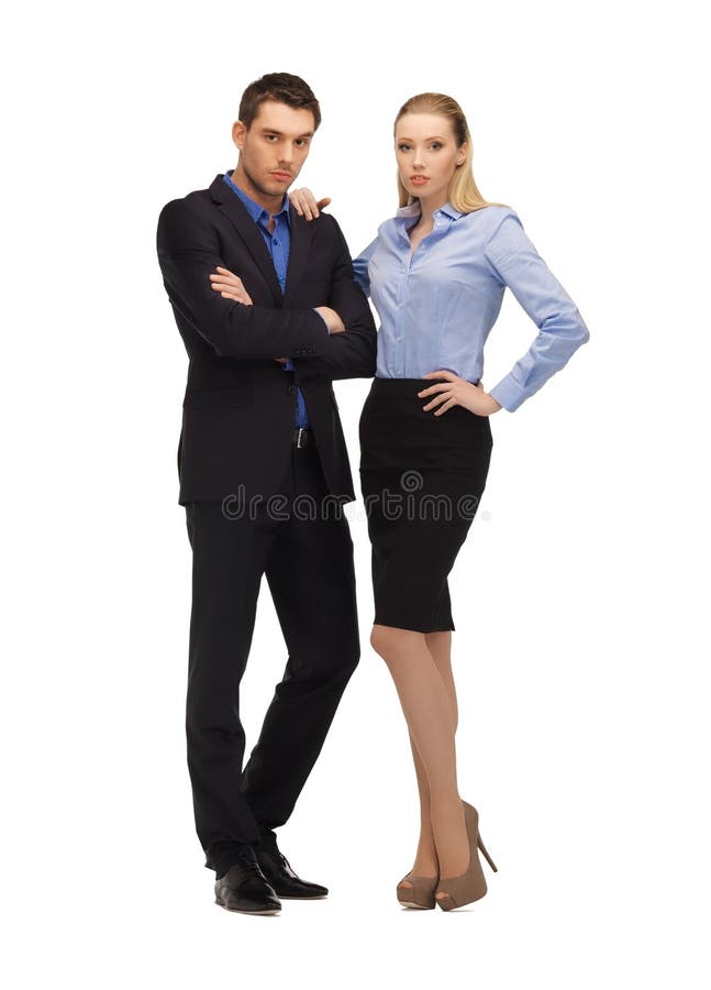 Hombre Y Mujer En Ropa Formal Imagen de archivo - Imagen de elegante,  mirando: 36765627