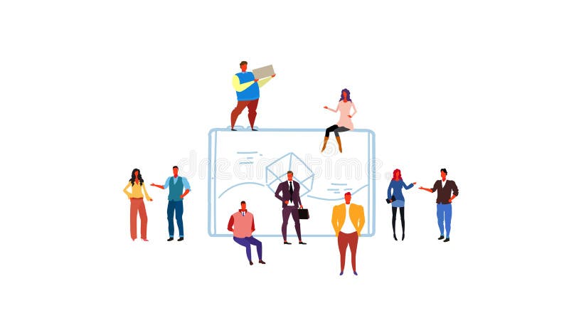 Hombres de negocios del grupo que se inspira al varón móvil del diseño del uso del interfaz del concepto del desarrollo del app d stock de ilustración Hombres de negocios del grupo que se inspira al varón móvil del diseño del uso del interfaz del concepto del desarrollo del app d stock de ilustración
