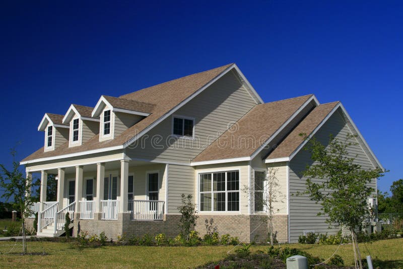 Nova casa de estilo americano foto de stock
