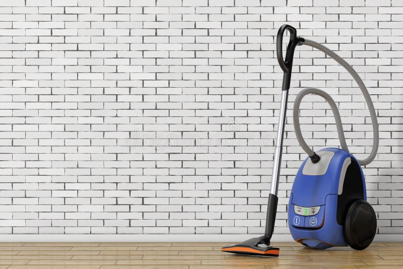 Home Appliance Concept. Modern Vacuum Cleaner. 3d Rendering Stock