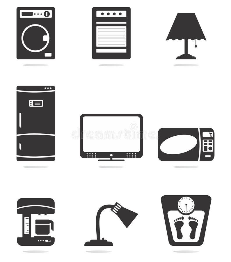 Home appliance icons