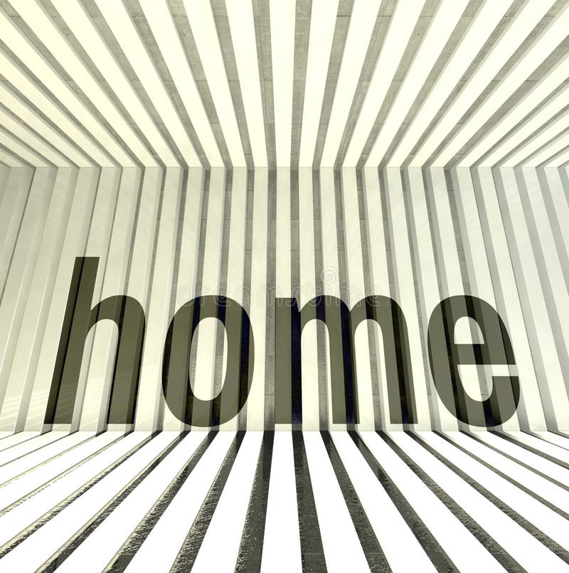 Home architecture interior, modern design stock illustration