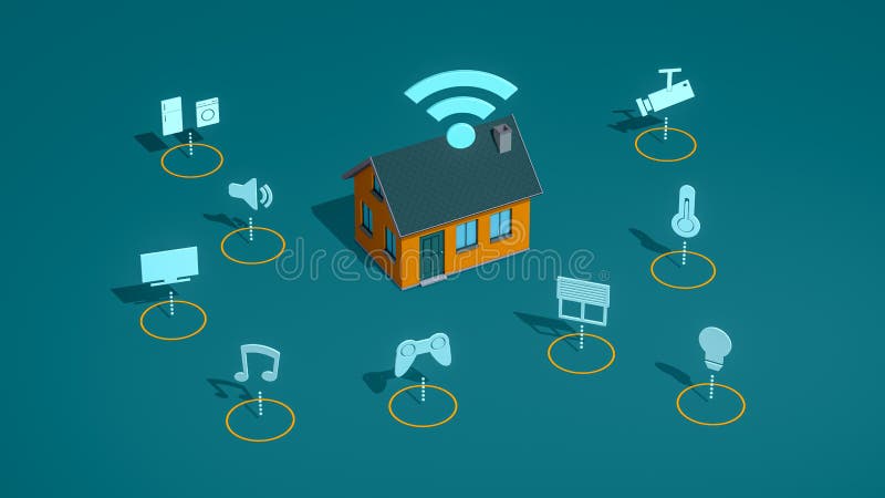 Home automation concept stock illustration. Illustration of device - 151879396 Home automation concept stock illustration. Illustration of device - 151879396