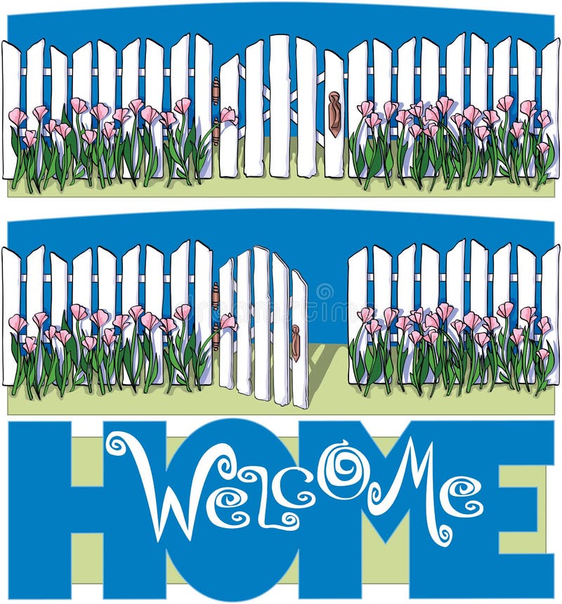 HOME bem-vinda ilustração do vetor HOME bem-vinda ilustração do vetor