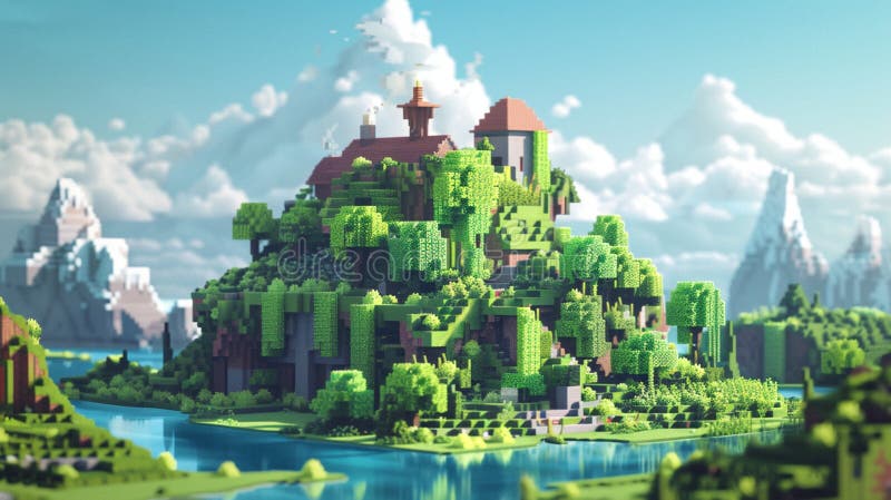 Artă minieră 3d pentru construcții în casă vector illustration