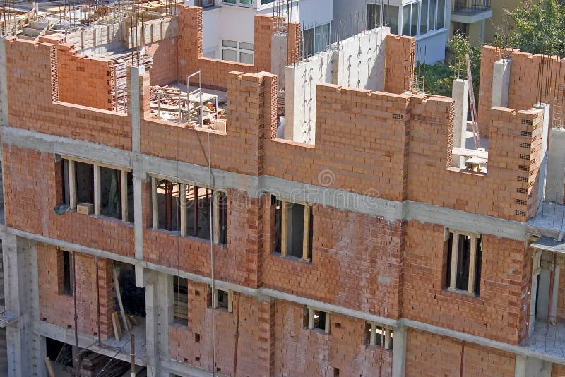 Home building under constrution stock photography