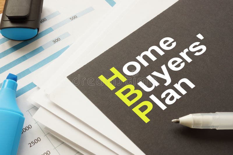 Home Buyers` Plan HBP is shown on the conceptual business photo royalty free stock images Home Buyers` Plan HBP is shown on the conceptual business photo royalty free stock images