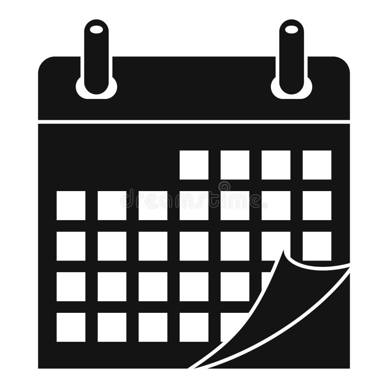 Home Calendar Icon, Simple Style Stock Vector Illustration of office