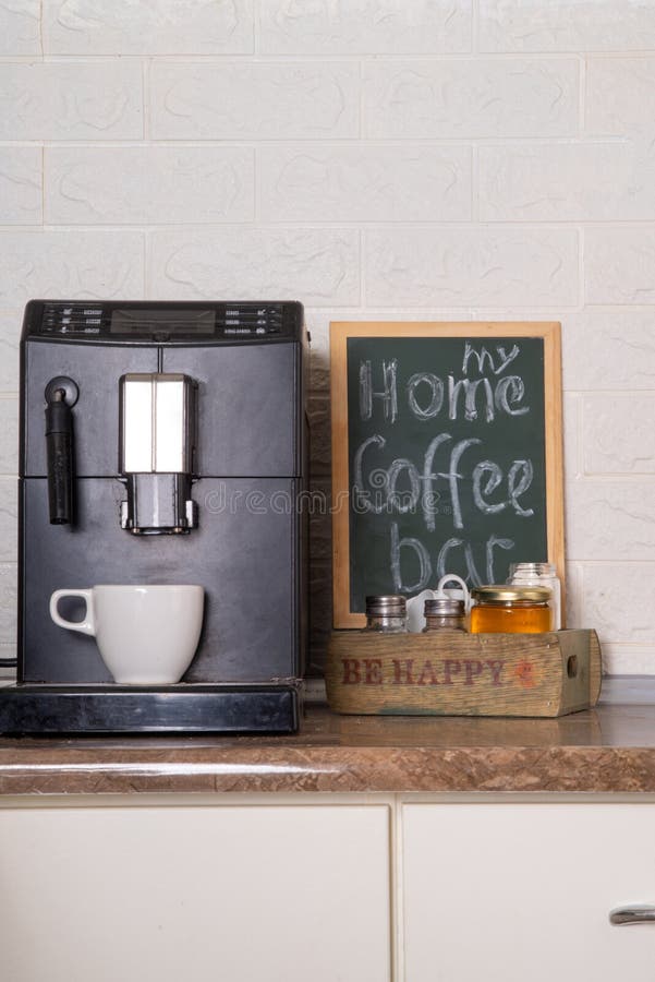 Home Coffee Station, Home Coffee Bar Stock Image Image of brewing