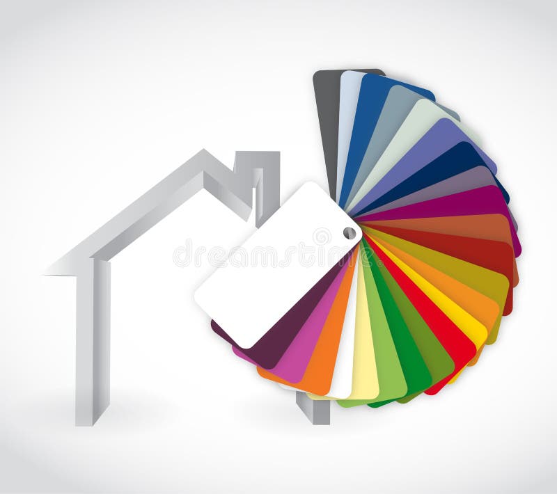 Home and color guide icon illustration vector illustration