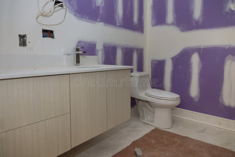 Home Construction Bathtub Tiled Walls after Installing Remodeling