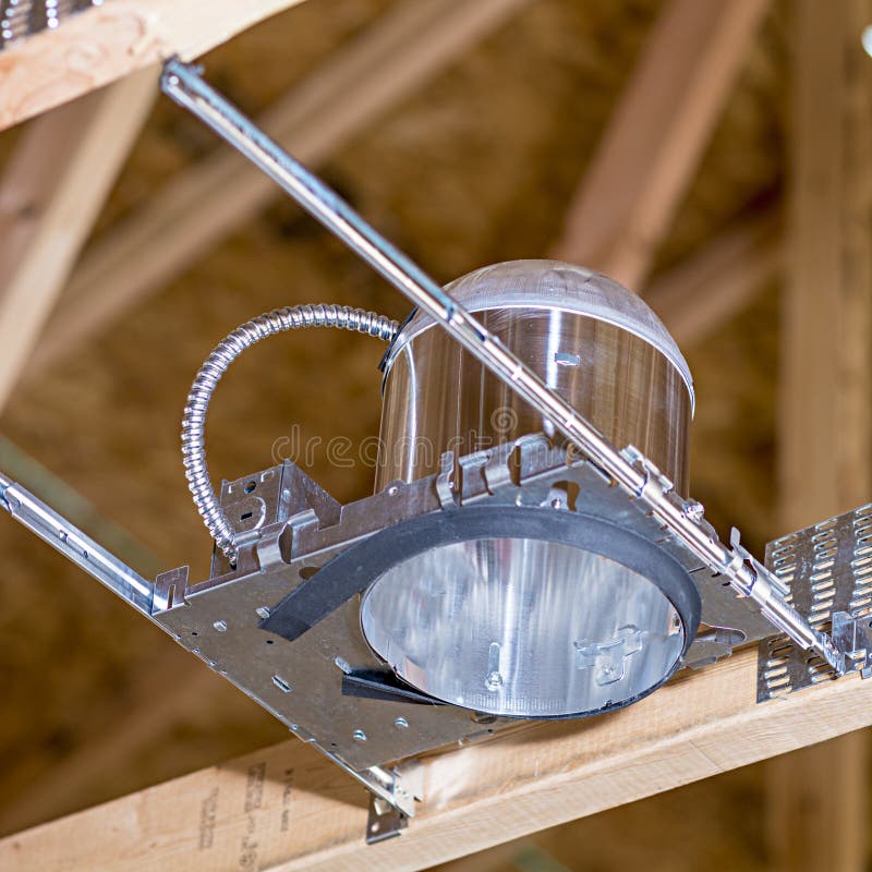 Home construction electriclal lighting royalty free stock image