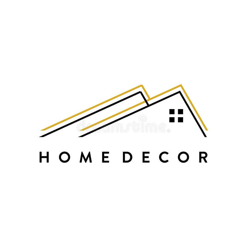 Home Decor Minimalist Logo Concept. Stock Vector - Illustration of ...