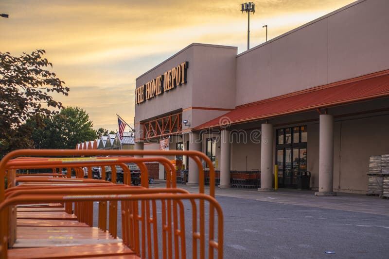 Home Depot and Orange Carts Editorial Stock Image Image of orange, bright 202036729