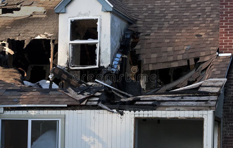 Home Destroyed by Fire stock photo. Image of property 15024442