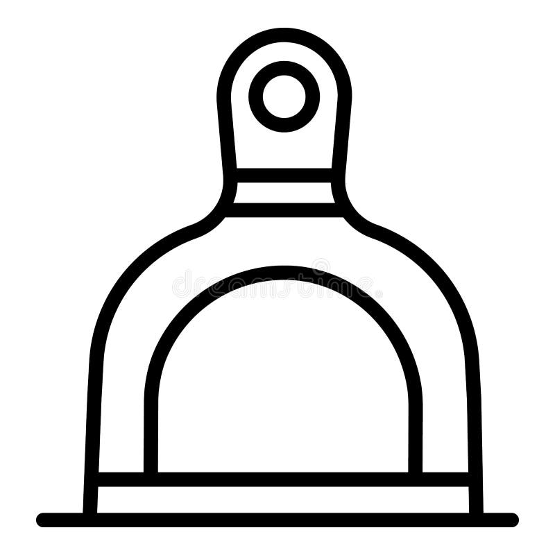 Home dustpan icon, outline style royalty free illustration