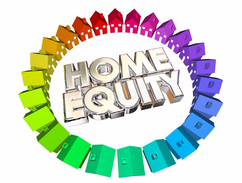 Home Equity Mortgage Value Asset Balance stock illustration Home Equity Mortgage Value Asset Balance stock illustration