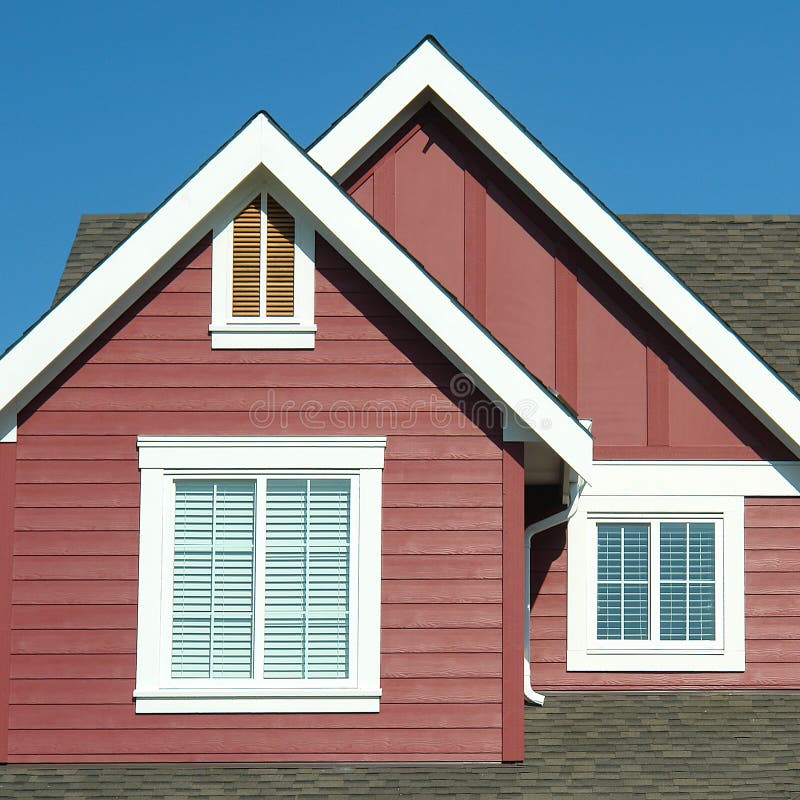 Home Exterior Roof Red Siding House