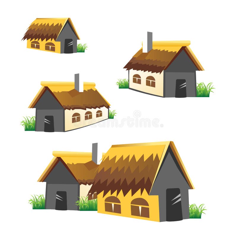Home Farm Cartoon Vector Set Stock Vector Illustration of tree