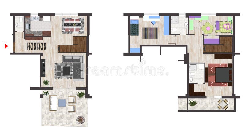 Home floor plan stock illustration. Illustration of american - 33040416