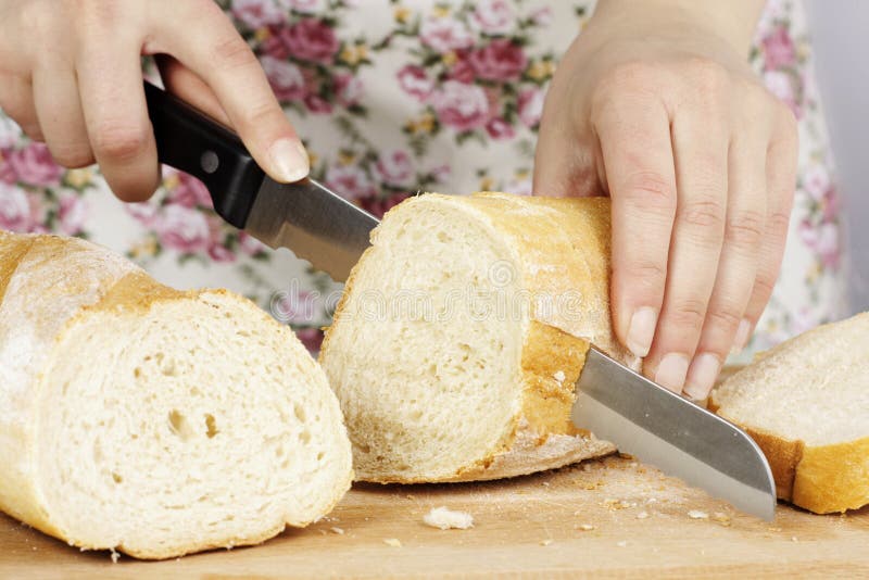 A HOME fêz o pão foto de stock