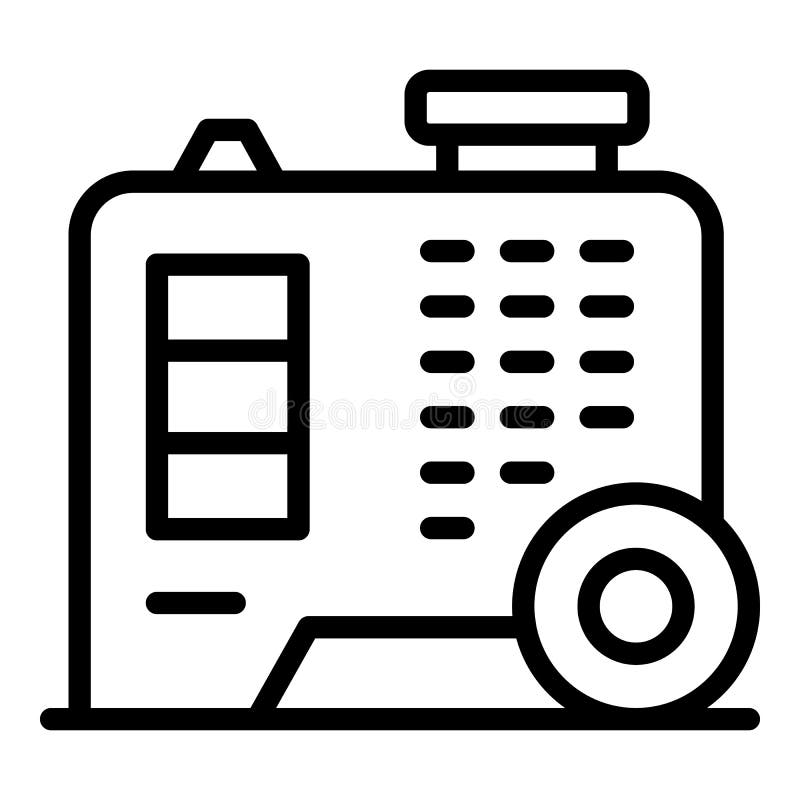 Home generator icon outline vector. Work tool vector illustration