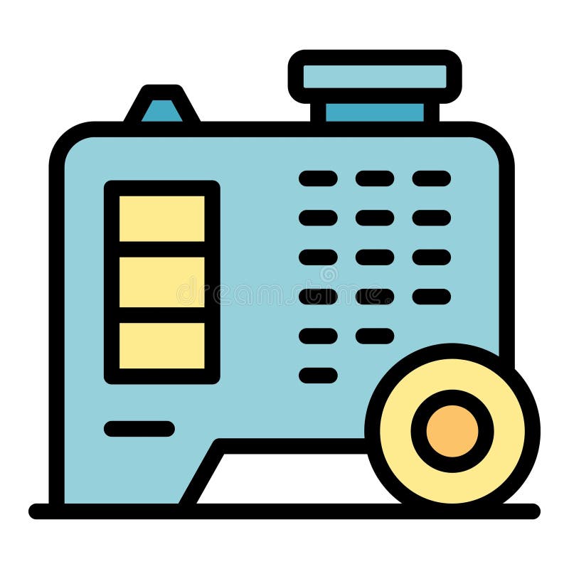 Home generator icon vector flat royalty free illustration