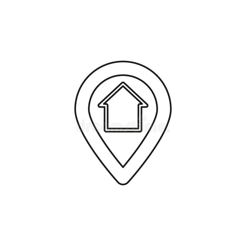 Home gps - map pointer, map pin royalty free illustration