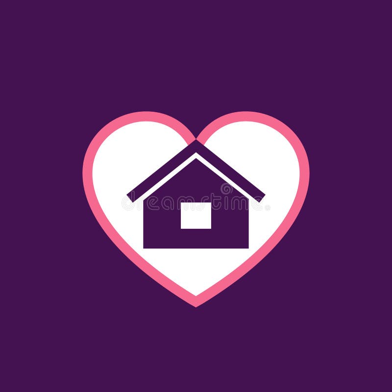 Home and heart vector icon stock vector. Illustration of goods 242185234