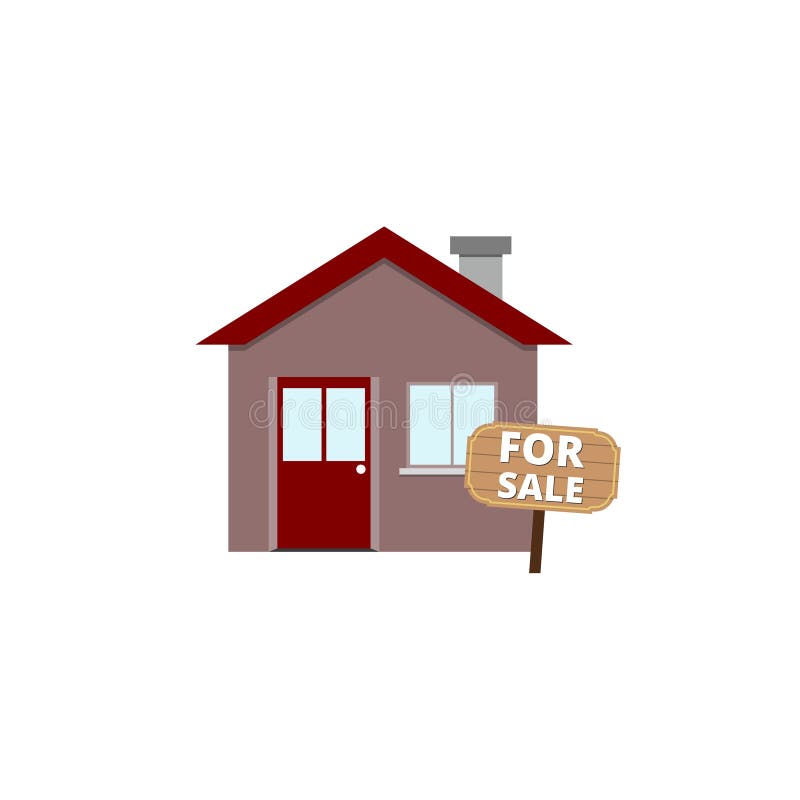 Home House for Sale icon or sign, simple illustration stock illustration Home House for Sale icon or sign, simple illustration stock illustration