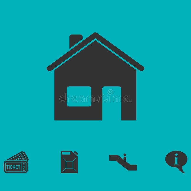 Home icon flat royalty free illustration Home icon flat royalty free illustration