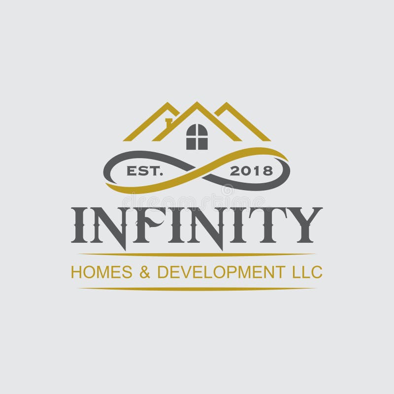 Home Infinity Logo , Real Estate Logo Vector Stock Vector