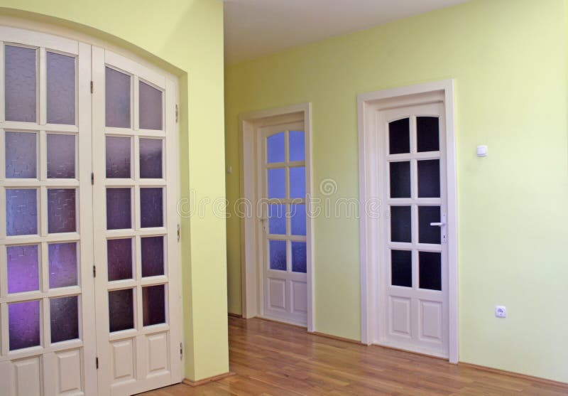 Home interior with doors