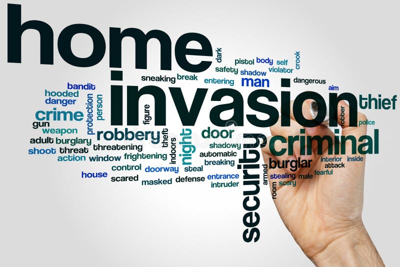 Home invasion word cloud