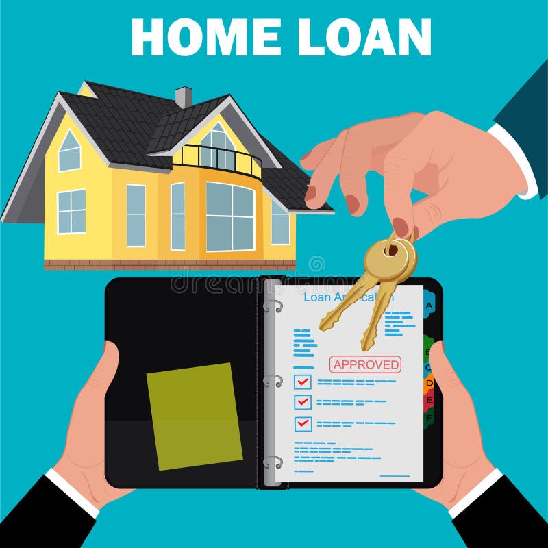 Home Loan Application Concept, Mortgage, Flat Design, Vector