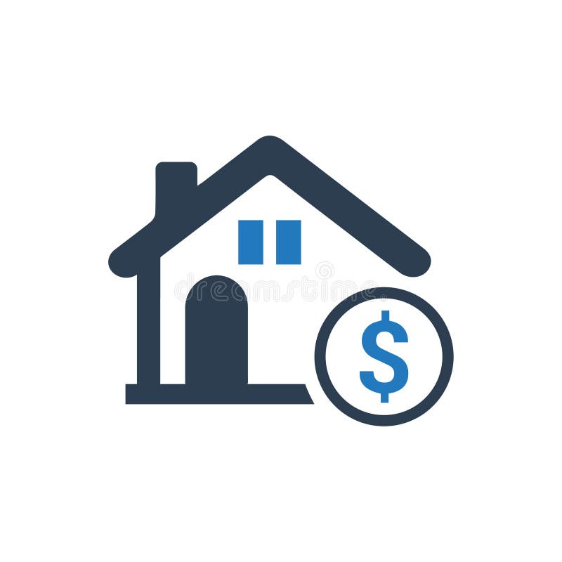 Property loan icon stock vector. Illustration of home - 230674184