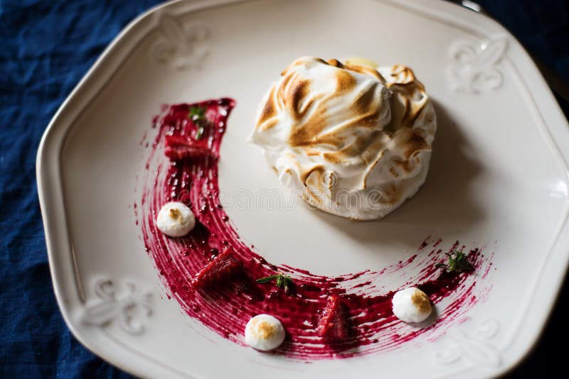 Home made Baked Alaska stock photography Home made Baked Alaska stock photography