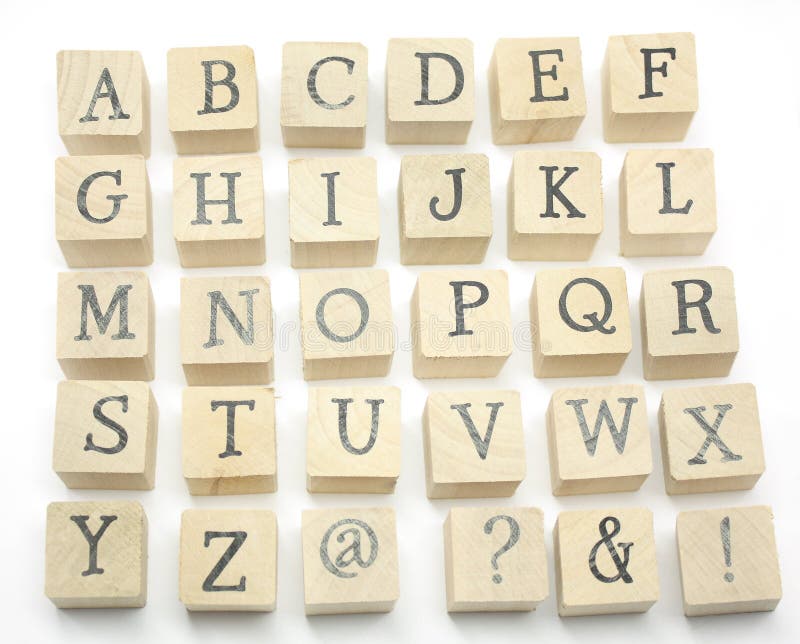 Home Made Blocks Alphabet royalty free stock image