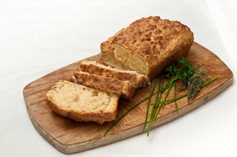 Home Made bread loaf and slices