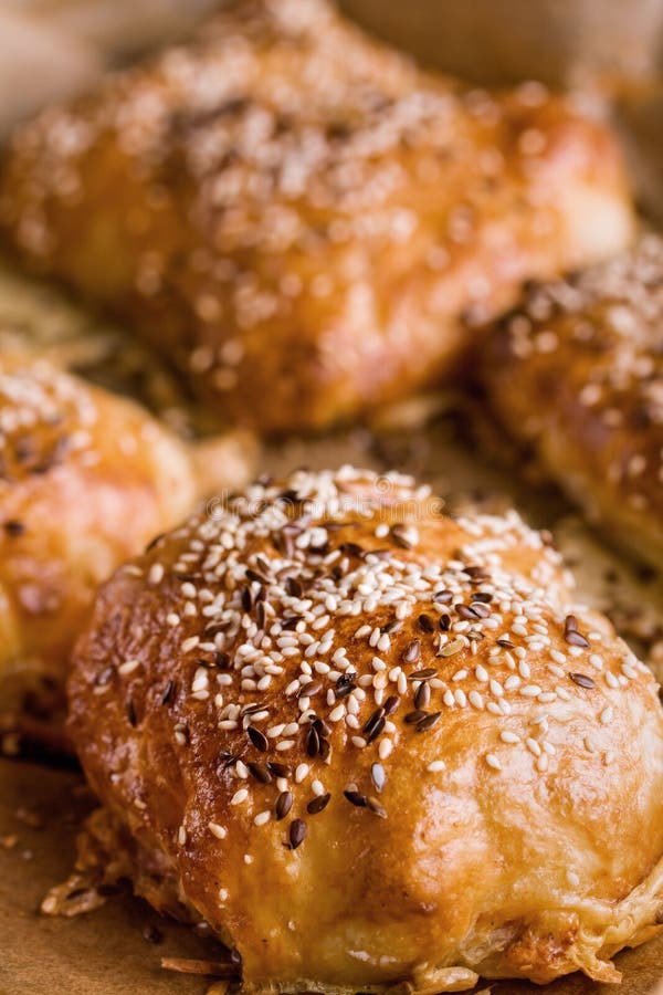 Homemade Bread with Sesame Seed Stock Photo Image of food, closeup